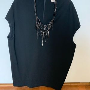 Lela Rose tunic with attached chain